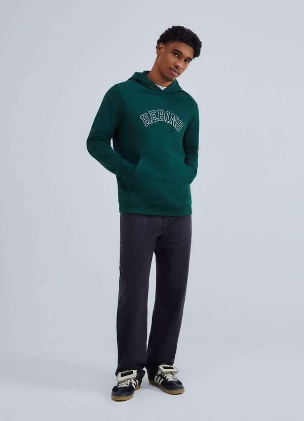 Hering - Calca Masculina Reta em Sarja Texturizada Preto