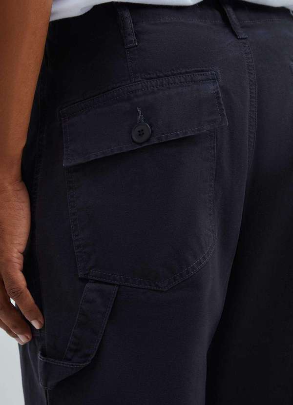 Hering - Calca Masculina Reta em Sarja Texturizada Preto 6