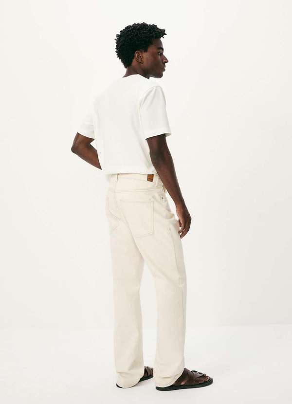 Hering - Calca Masculina Reta em Sarja Branco 3