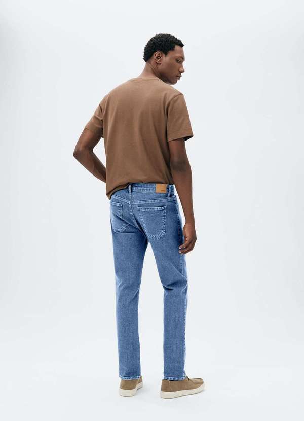 Hering - Calca Masculina Slim em Jeans Azul 3