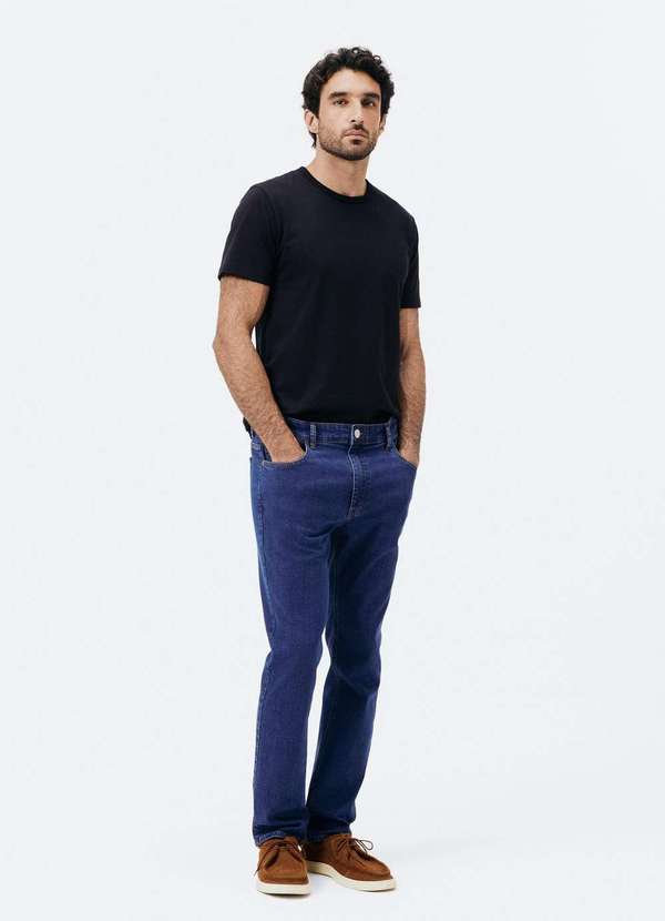 Hering - Calca Masculina Slim em Jeans Azul