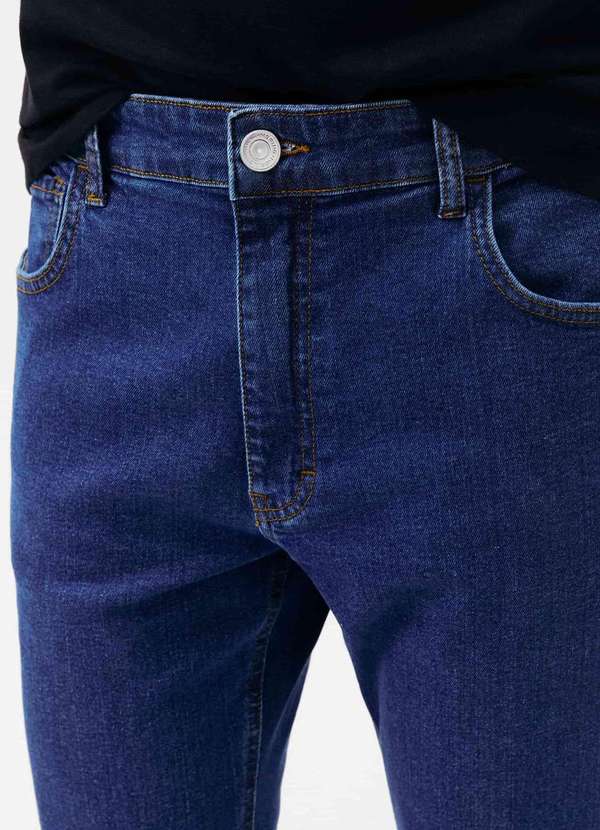 Hering - Calca Masculina Slim em Jeans Azul 4