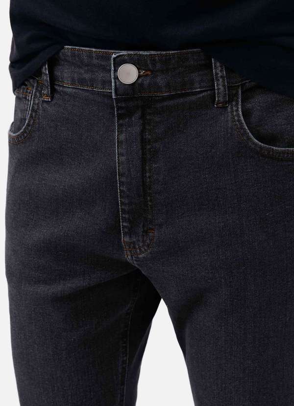 Hering - Calca Masculina Slim em Jeans Preto 4
