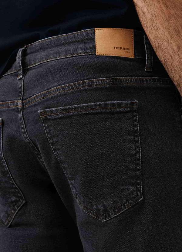 Hering - Calca Masculina Slim em Jeans Preto 5