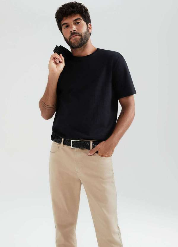 Hering - Calca Masculina Slim em Sarja Bege 6