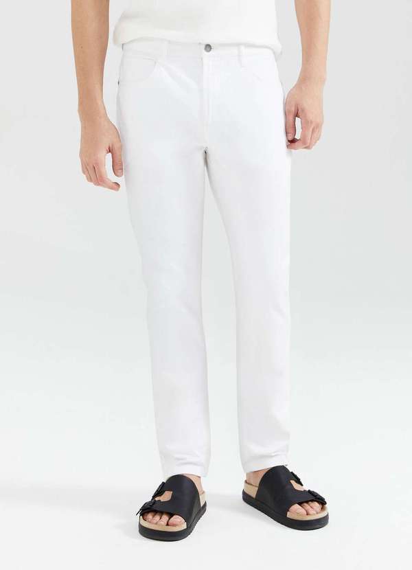 Hering - Calca Masculina Slim em Sarja Branco 3