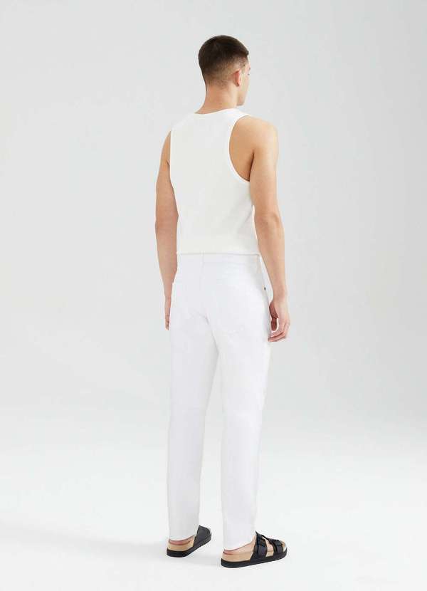 Hering - Calca Masculina Slim em Sarja Branco 4