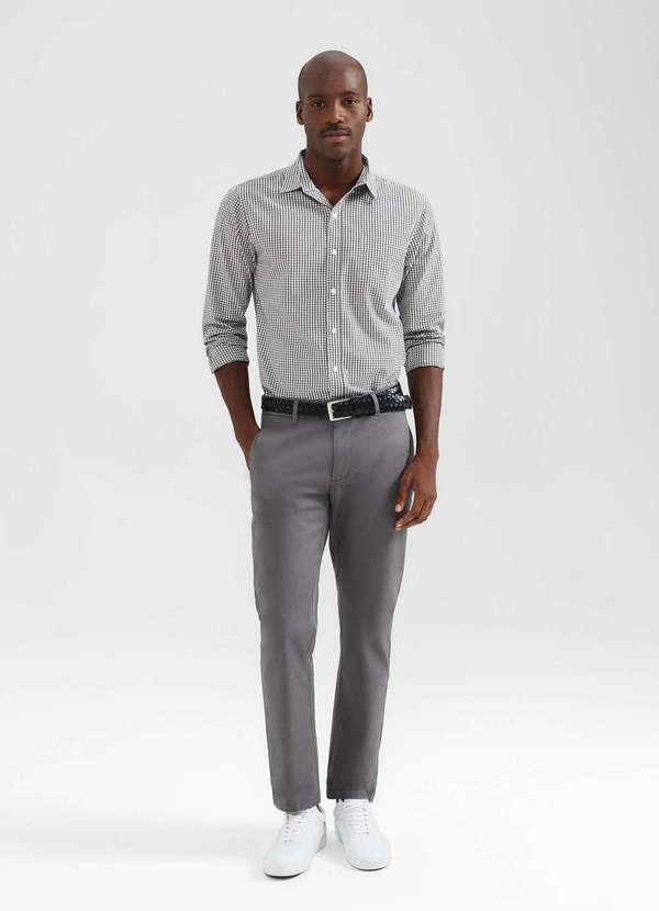 Hering - Calca Masculina Slim em Sarja Empapelada Cinza