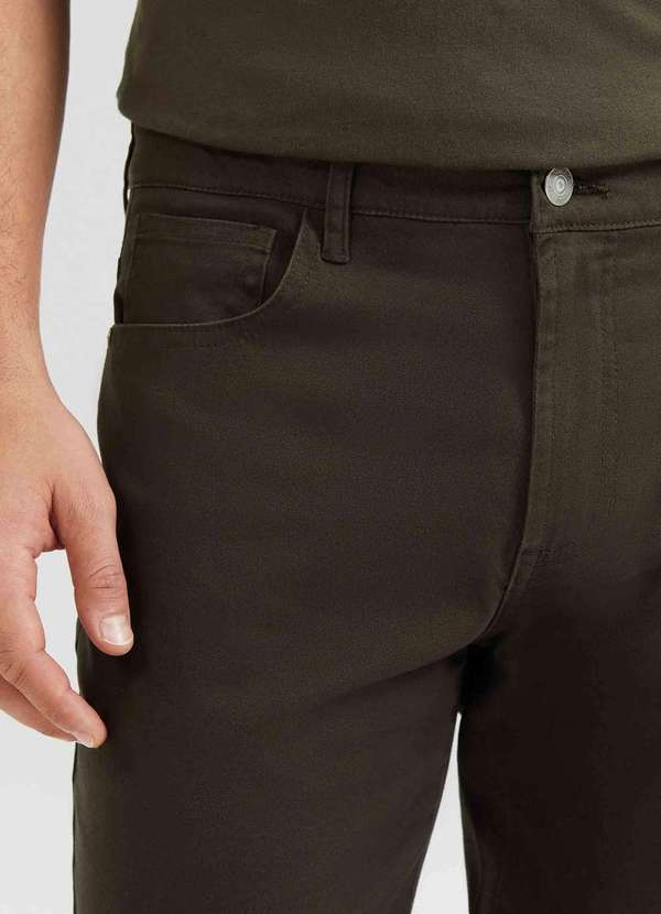 Hering - Calca Masculina Slim em Sarja Verde 4