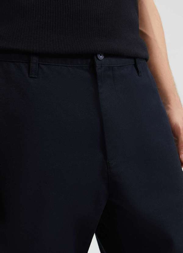 Hering - Calca Masculina Taper em Sarja com Linho Preto 3