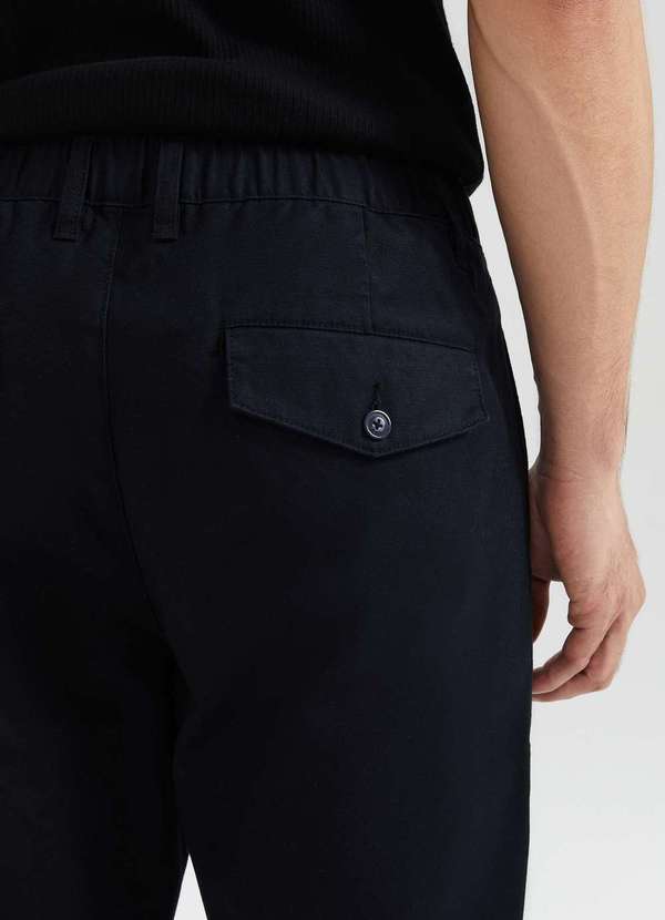 Hering - Calca Masculina Taper em Sarja com Linho Preto 5