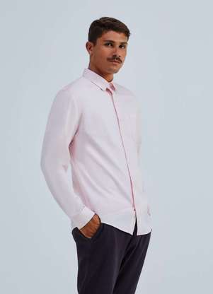 Hering - Camisa Basica Masculina Mangas Longas em Tecido - HERING