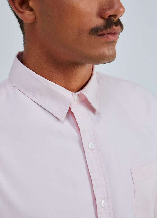 Hering - Camisa Basica Masculina Mangas Longas em Tecido Cinza 4