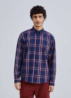 Hering - Camisa Masculina Manga Longa Xadrez - HERING