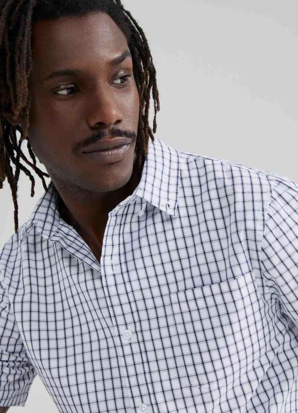 Hering - Camisa Masculina Slim Manga Curta Azul 2