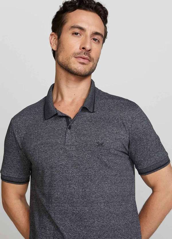 Hering - Camisa Polo Basica Masculina em Malha Texturizada Preto