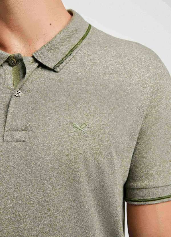 Hering - Camisa Polo Basica Masculina em Malha Texturizada Verde 2