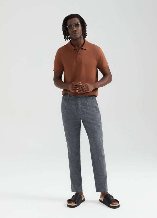 Hering - Camisa Polo Basica Masculina Manga Curta Pima Marrom 2