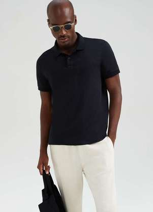 Hering - Camisa Polo Basica Masculina Manga Curta Pima - HERING