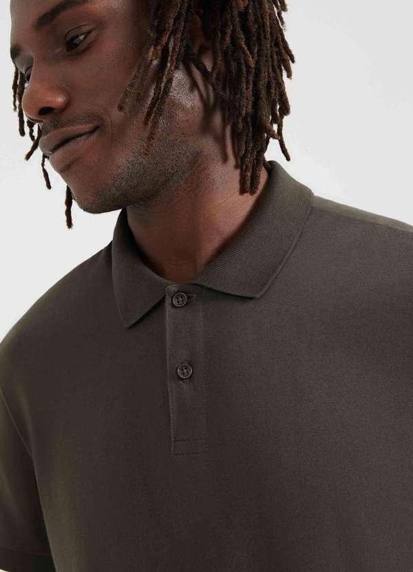 Hering - Camisa Polo Basica Masculina Manga Curta Pima Verde 4