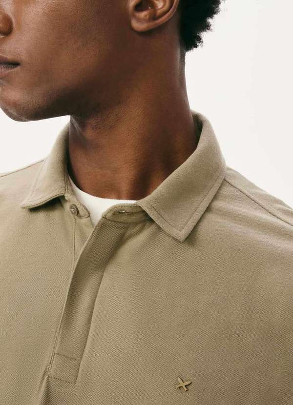 Hering - Camisa Polo Masculina em Piquet Pima Marrom 2