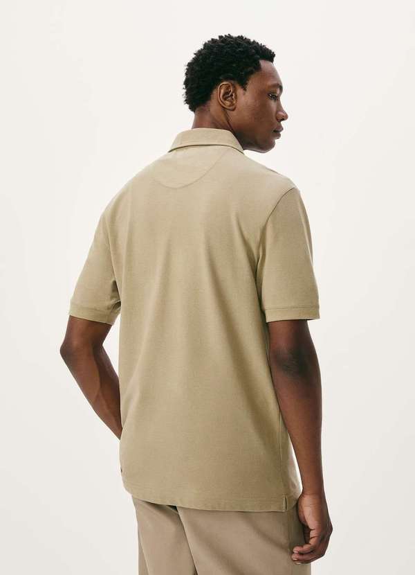 Hering - Camisa Polo Masculina em Piquet Pima Marrom 3