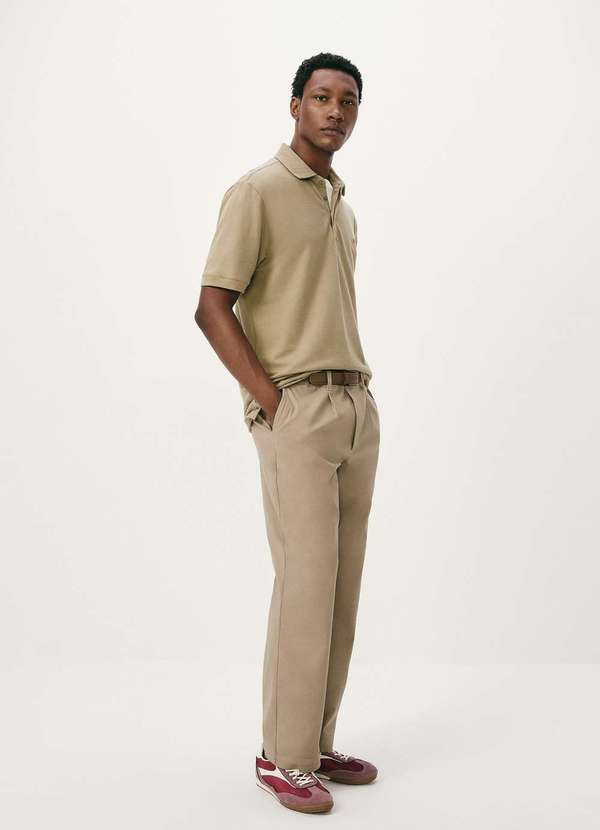 Hering - Camisa Polo Masculina em Piquet Pima Marrom 4