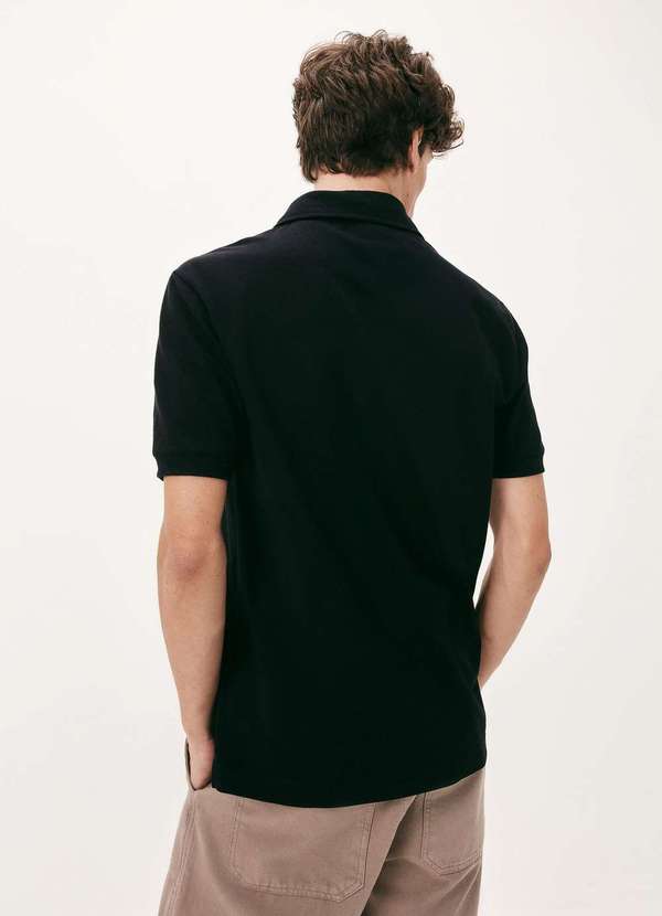 Hering - Camisa Polo Masculina em Piquet Pima Preto 3