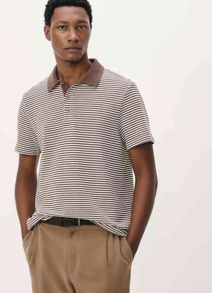 Hering - Camisa Polo Masculina Manga Curta Fio Tinto - HERING