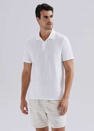 Hering - Camisa Polo Masculina Manga Curta Texturizada - HERING