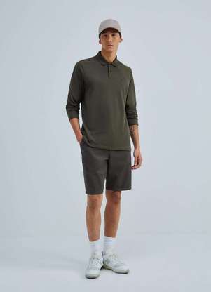 Hering - Camisa Polo Masculina Manga Longa em Piquet - HERING