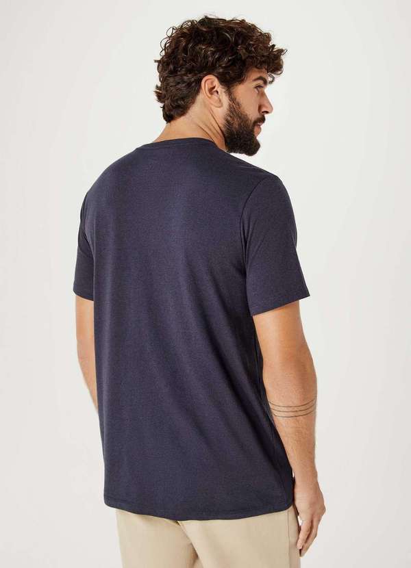 Hering - Camiseta Basica Manga Curta Masculina em Malha Azul 3