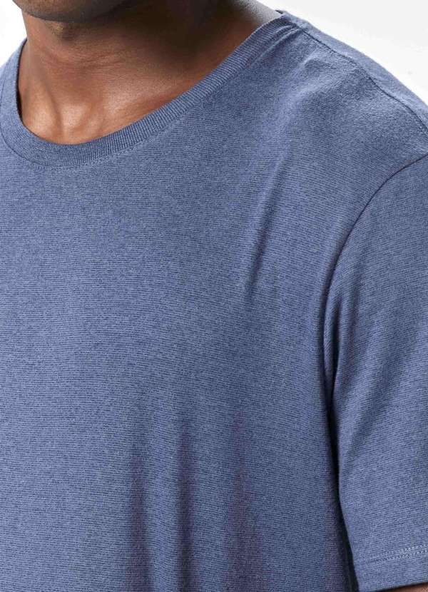 Hering - Camiseta Basica Manga Curta Masculina em Malha Azul 5