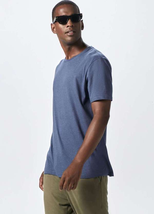 Hering - Camiseta Basica Manga Curta Masculina em Malha Azul 6