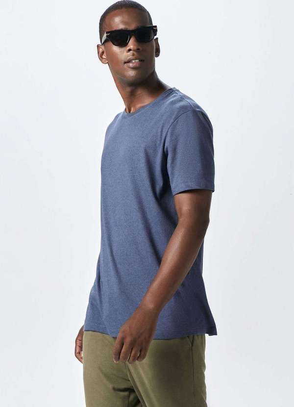 Hering - Camiseta Basica Manga Curta Masculina em Malha Azul 7