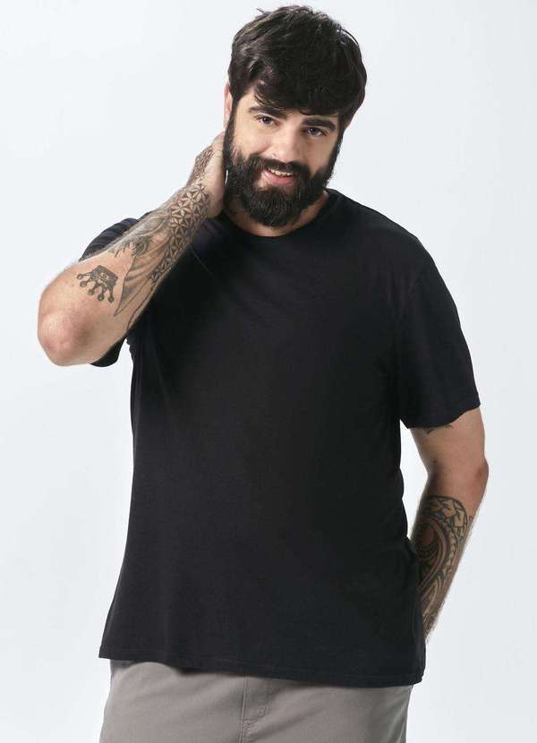 Hering - Camiseta Basica Manga Curta Masculina em Malha Preto 6