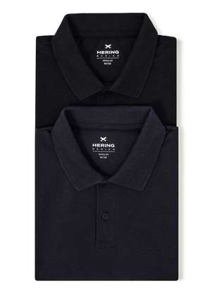Hering - Kit com 2 Camisas Polo Basicas Masculinas em Piquet - HERING