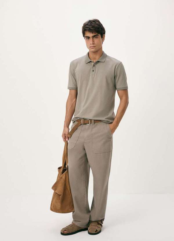 Hering - Camisa Polo Masculina Malha Sarjada Verde 2