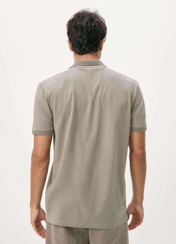 Hering - Camisa Polo Masculina Malha Sarjada Verde 3