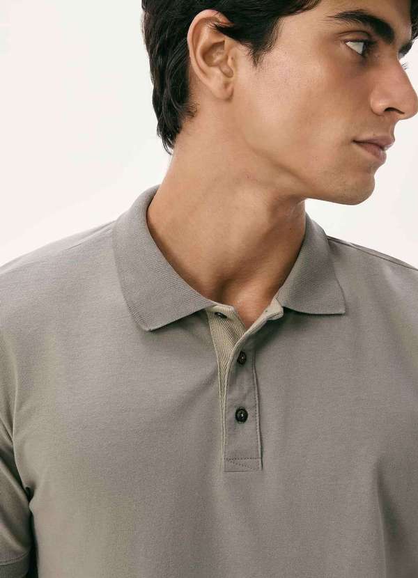 Hering - Camisa Polo Masculina Malha Sarjada Verde 4