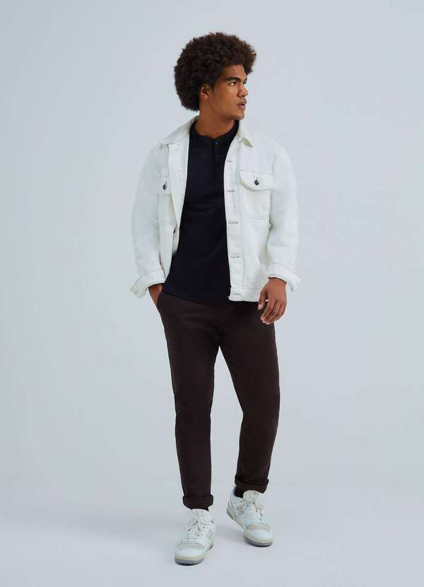 Hering - Camiseta Basica Henley Masculina Texturizada Preto 4