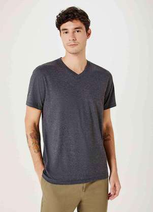 Hering - Camiseta Basica Masculina Manga Curta com Decote V World - HERING