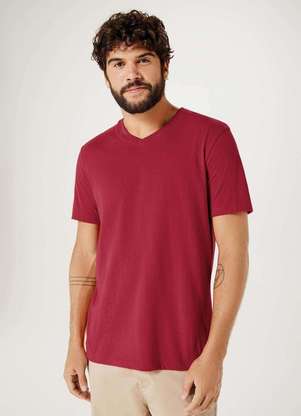 Hering - Camiseta Basica Masculina Manga Curta com Decote V World - HERING