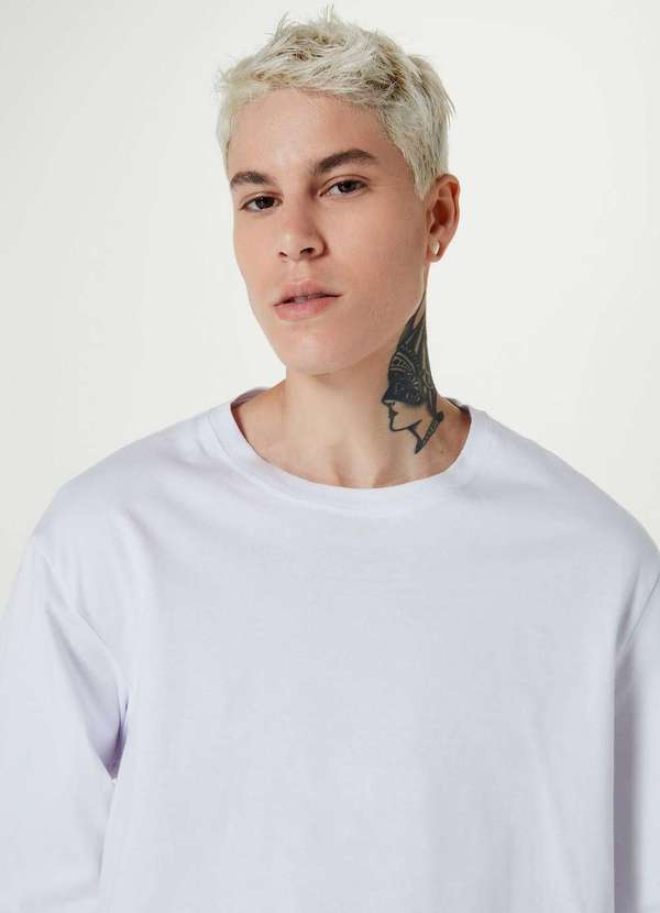 Hering - Camiseta Basica Masculina Manga Longa Comfort Super Cotton Branco 2