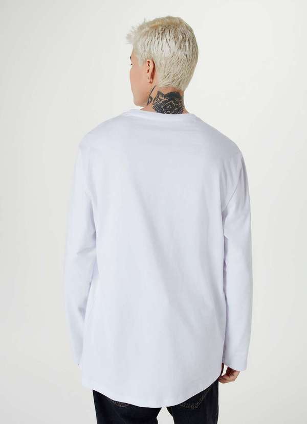 Hering - Camiseta Basica Masculina Manga Longa Comfort Super Cotton Branco 3