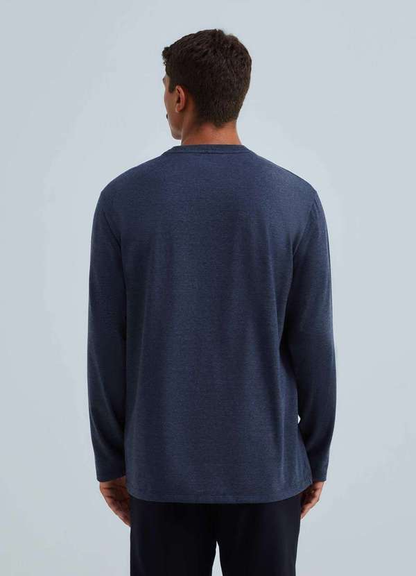 Hering - Camiseta Basica Masculina Manga Longa Comfort Super Cotton Cinza 3