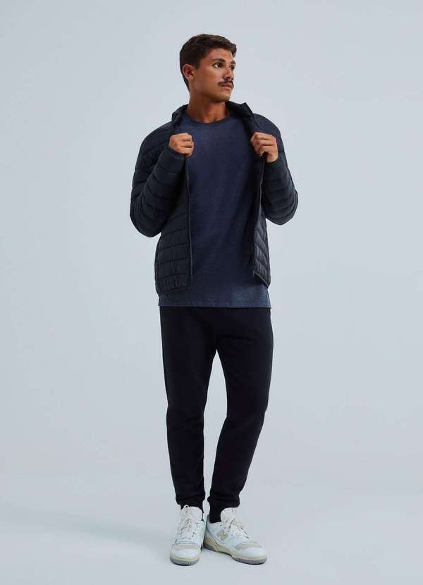 Hering - Camiseta Basica Masculina Manga Longa Comfort Super Cotton Cinza 4