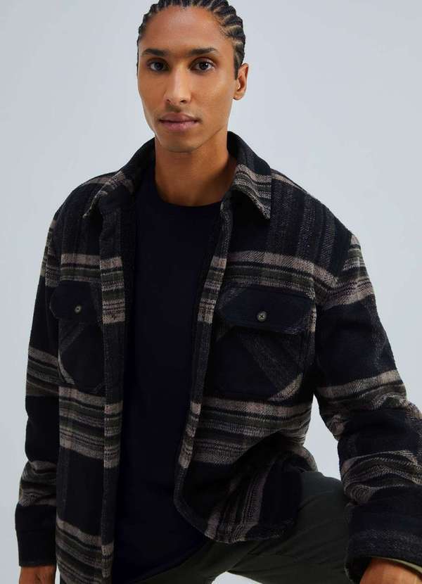 Hering - Camiseta Basica Masculina Manga Longa Comfort Super Cotton Preto 4