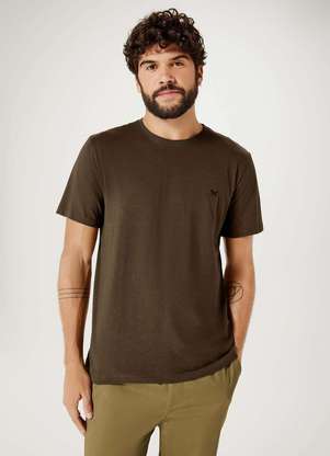 Hering - Camiseta Basica Masculina World com Bordado - HERING