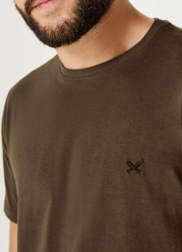 Hering - Camiseta Basica Masculina World com Bordado Verde 2